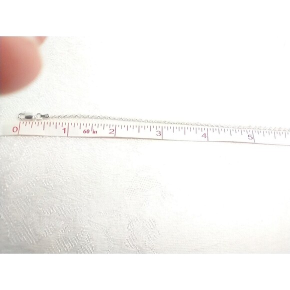 Italian 925 Wheat Chain And 2 Stone/Glass Discs 7" Chain Bracelet - Picture 10 of 12